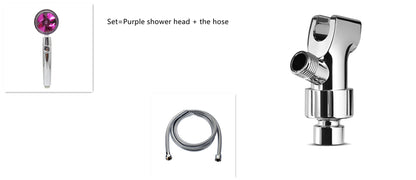 Shower Head Water Saving Flow 360 Degrees Rotating With Small Fan ABS Rain High Pressure Spray Nozzle Bathroom Accessories